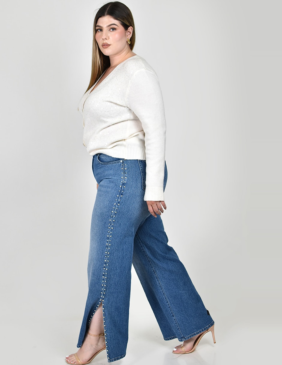 Jeans wide leg j-ch-zh-0215-denim para mujer 6