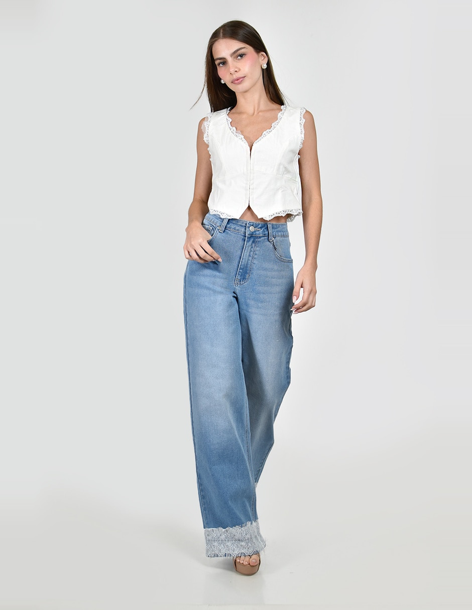 Jeans wide leg para mujer 4
