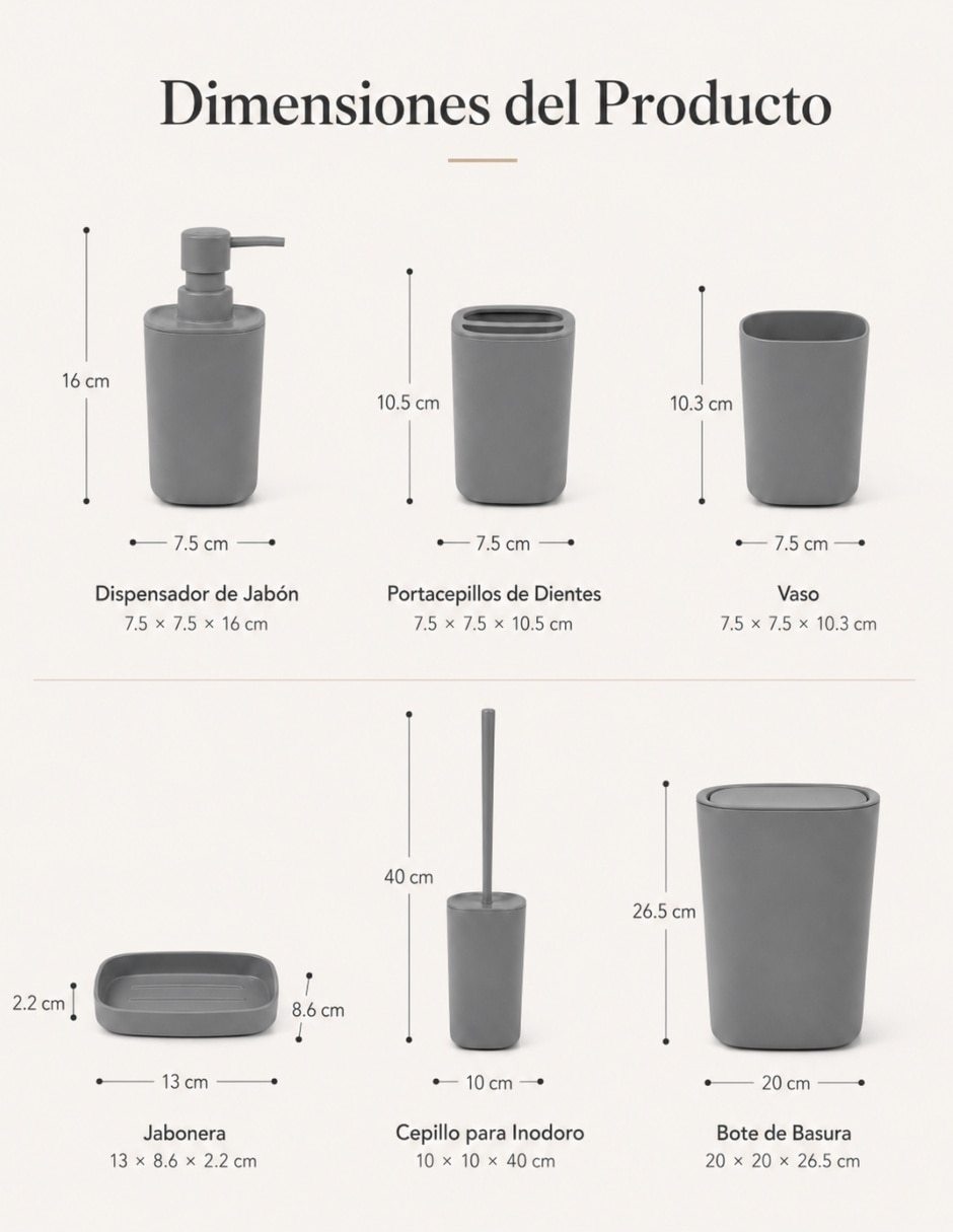 Juego de accesorios para baño 6 piezas 4