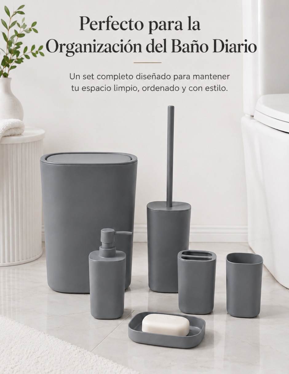 Juego de accesorios para baño 6 piezas 2