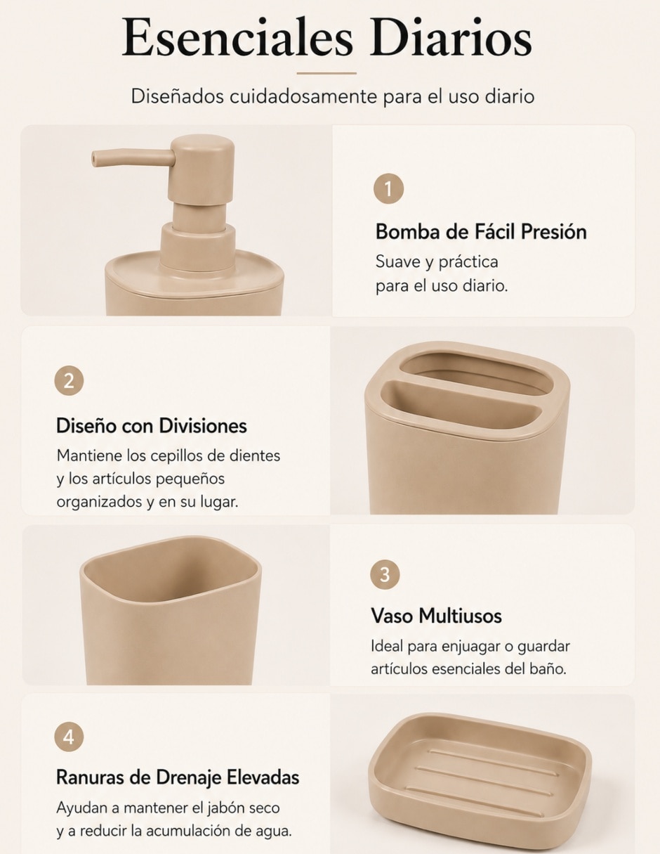 Juego de accesorios para baño 6 piezas 4
