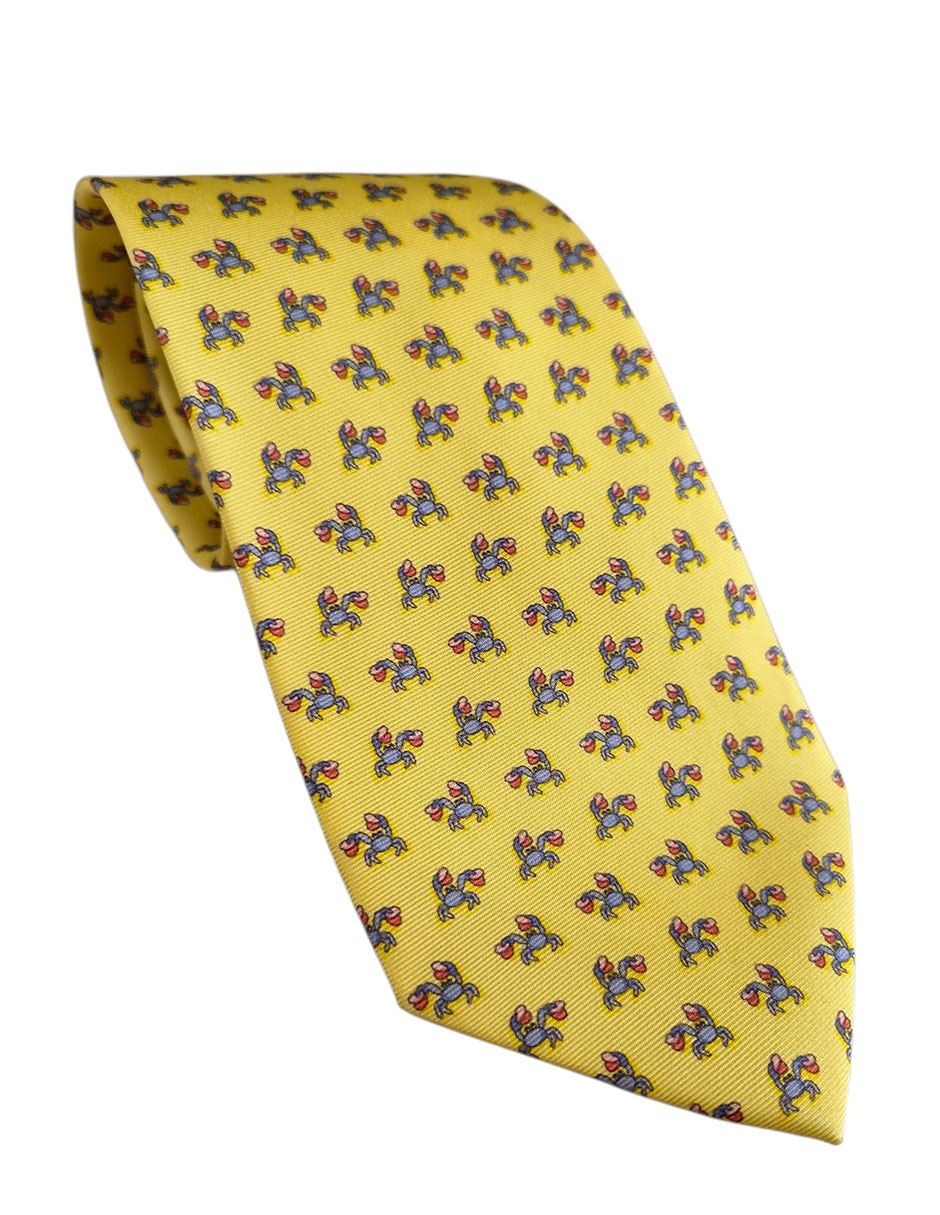 Corbata regular de seda estampado diferentes diseños para hombre 2