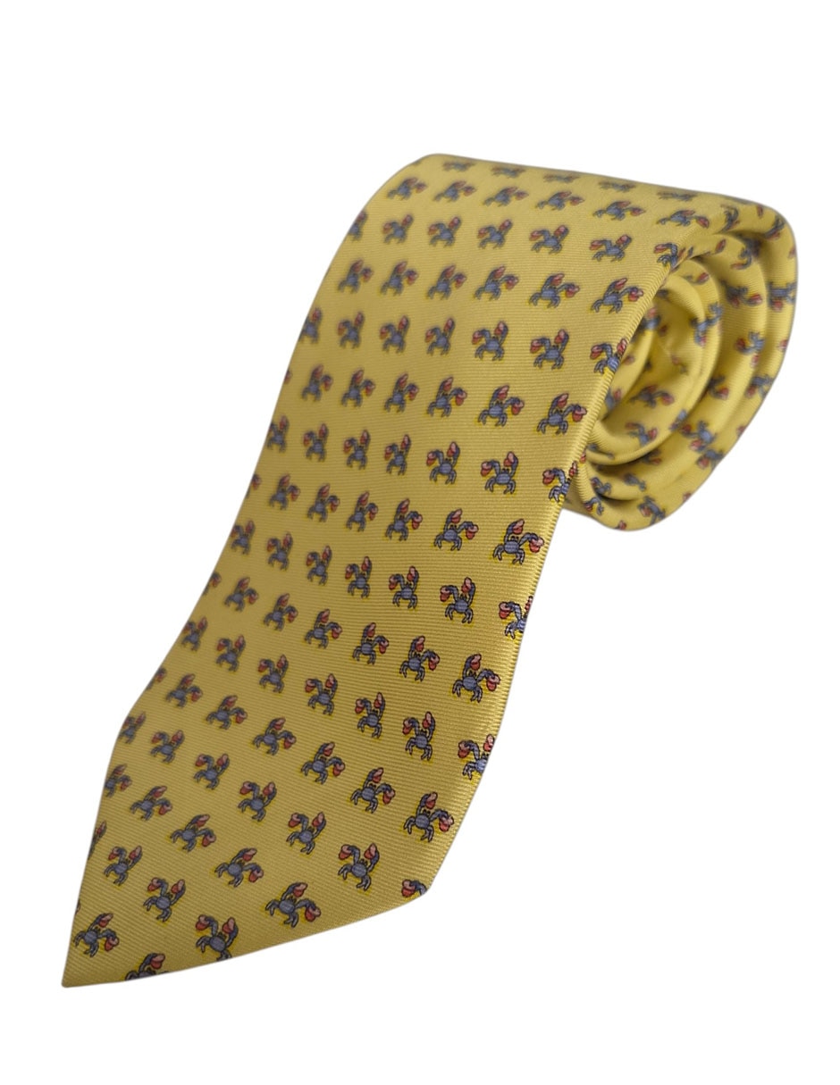 Corbata regular de seda estampado diferentes diseños para hombre 10
