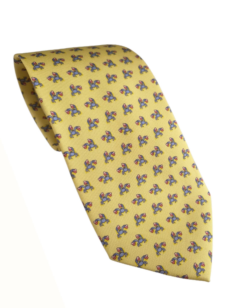 Corbata regular de seda estampado diferentes diseños para hombre 9