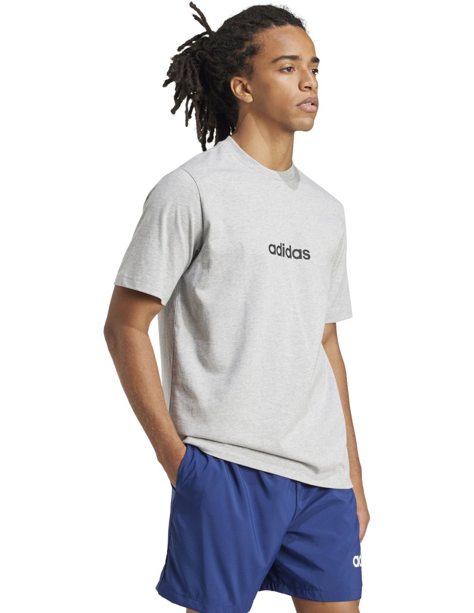 Playera deportiva para entrenamiento Essentials Linear Single de hombre 4