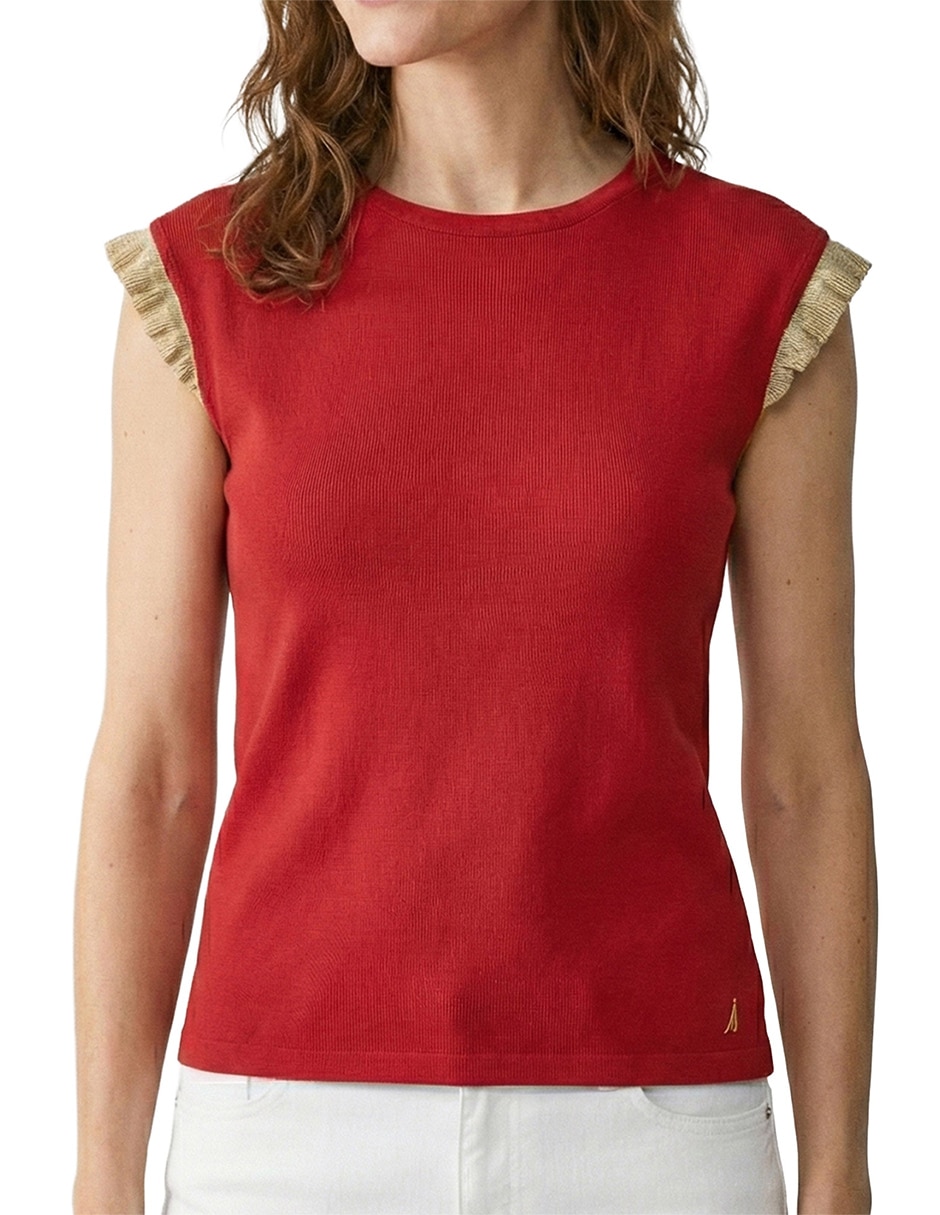 Playera manga corta cuello redondo para mujer 5
