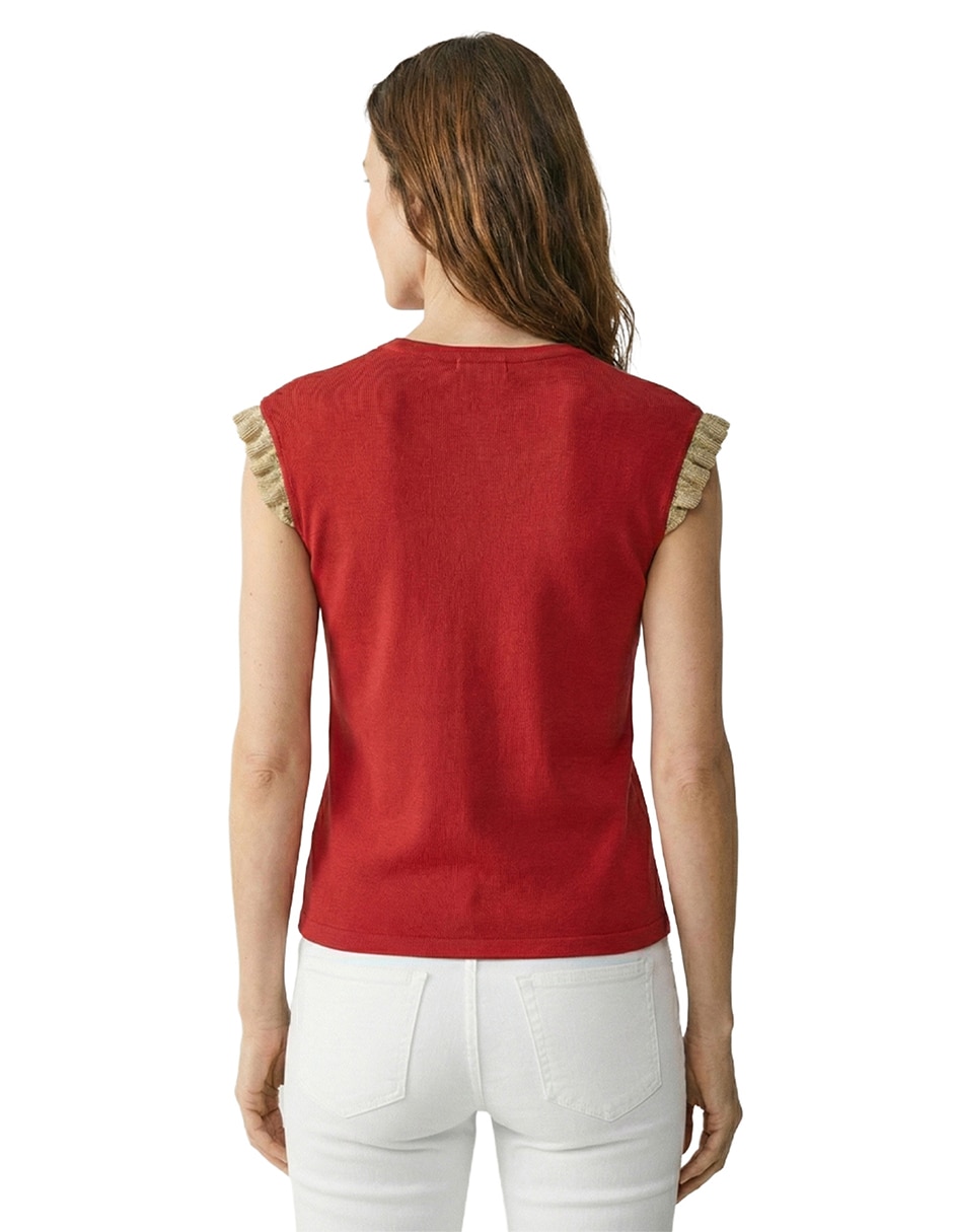 Playera manga corta cuello redondo para mujer 3
