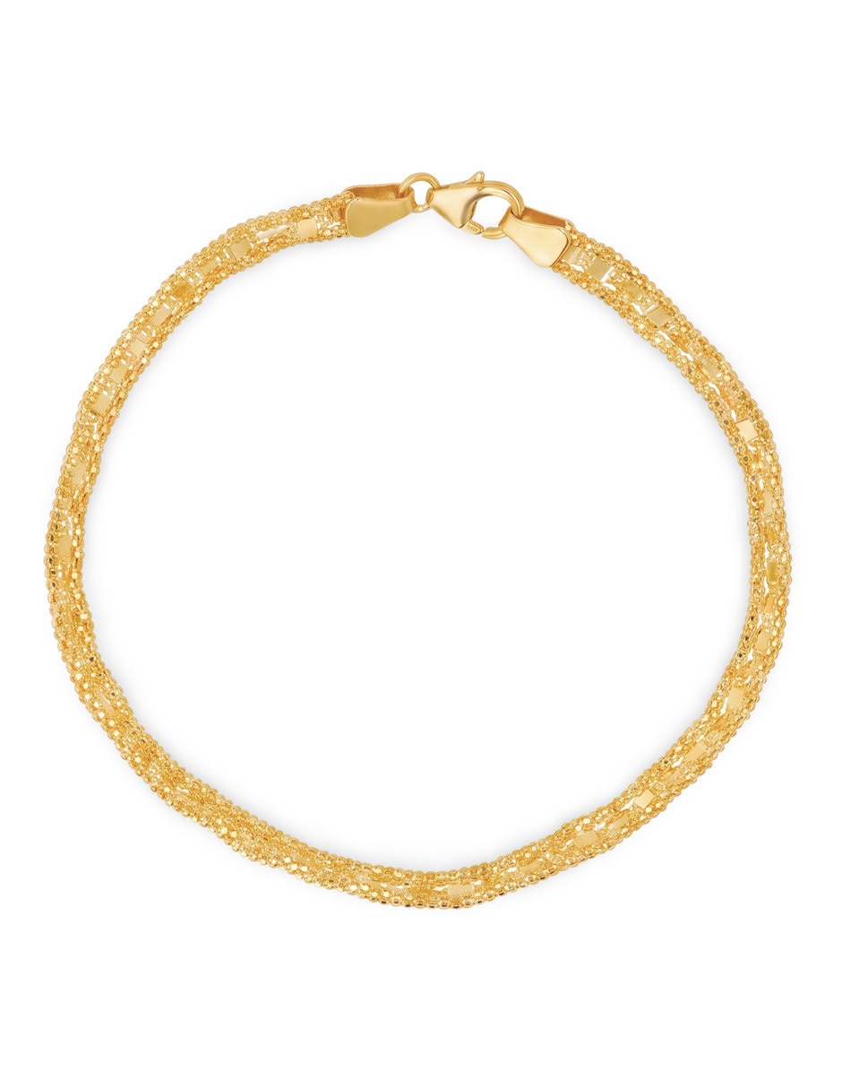 Pulsera de oro amarillo 10 K acabado brillante Pulsera de oro amarillo 10 K acabado brillante