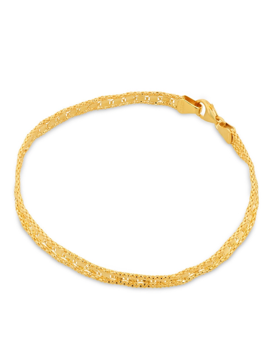 Pulsera de oro amarillo 10 K acabado brillante 4