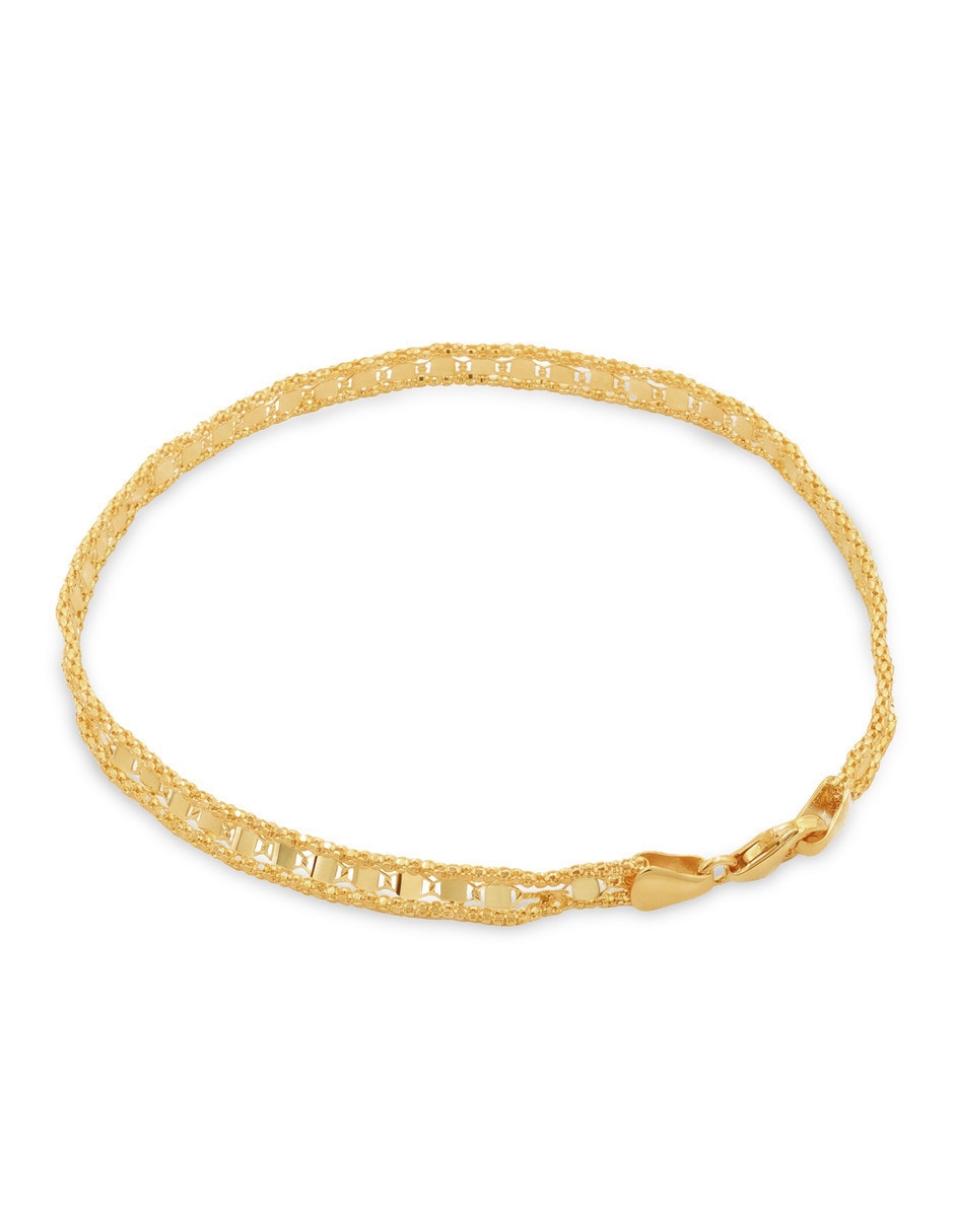 Pulsera de oro amarillo 10 K acabado brillante 3