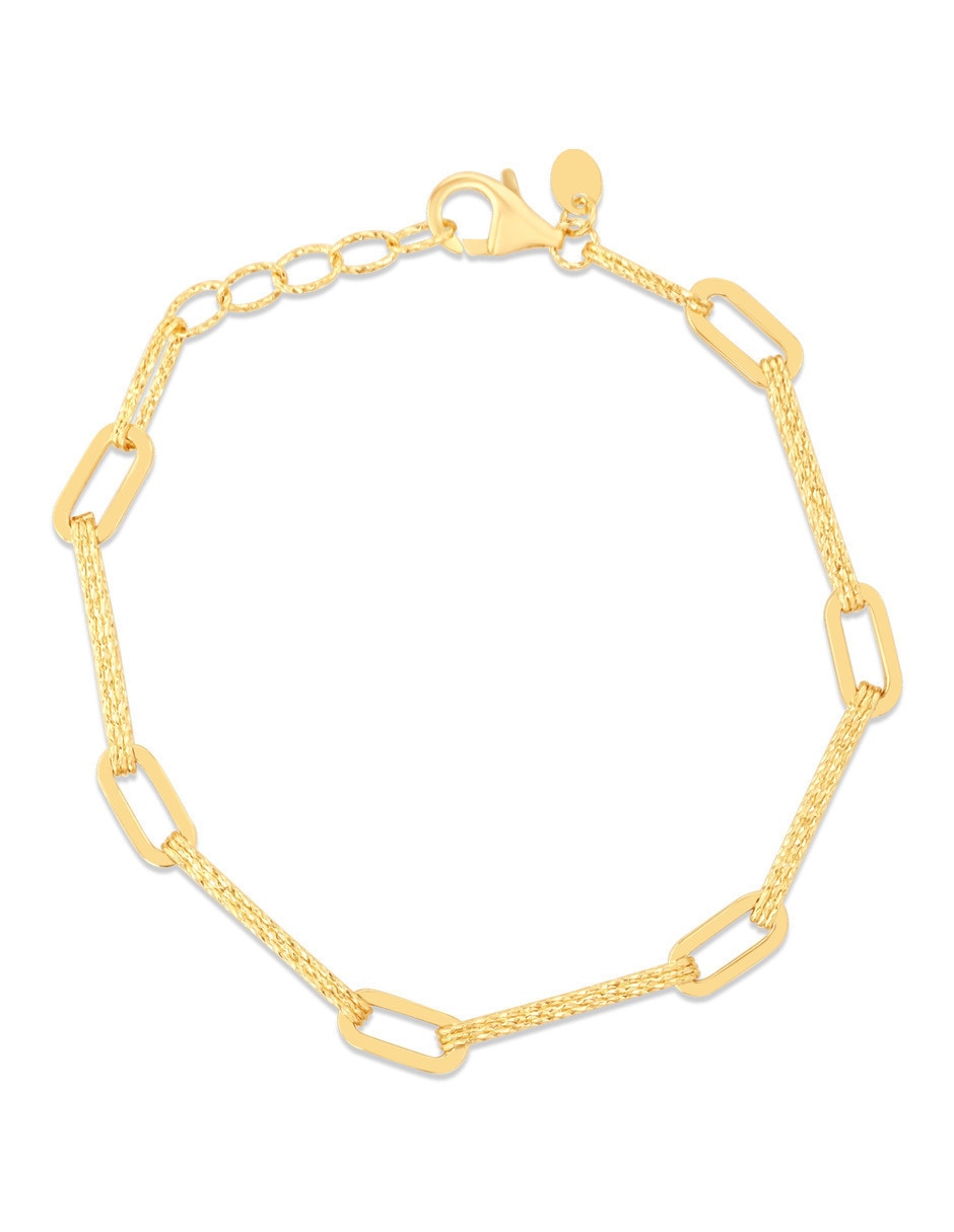 Pulsera de oro amarillo 10 K acabado brillante