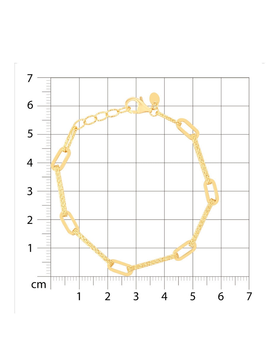 Pulsera de oro amarillo 10 K acabado brillante 5