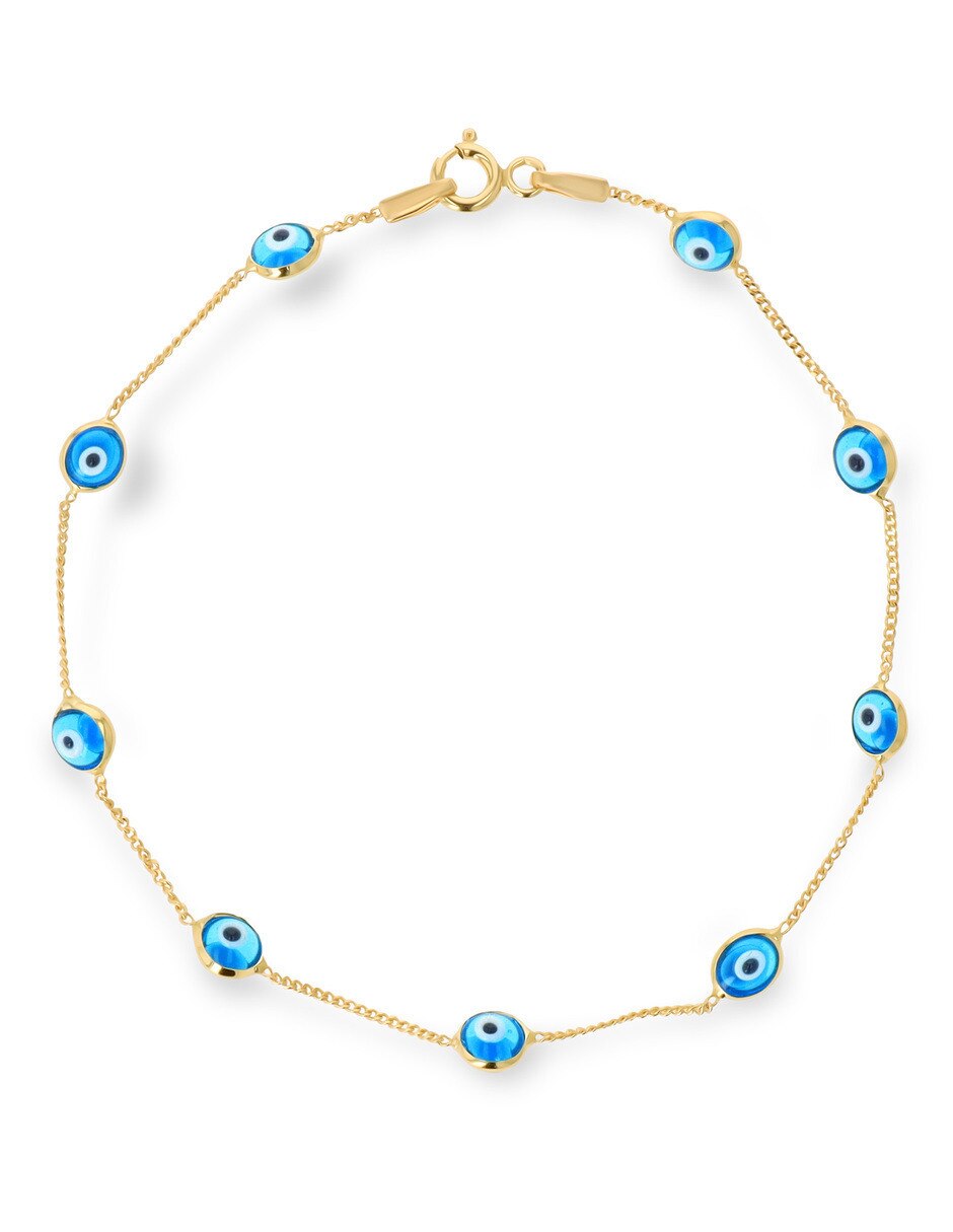 Pulsera de oro amarillo 14 K acabado brillante
