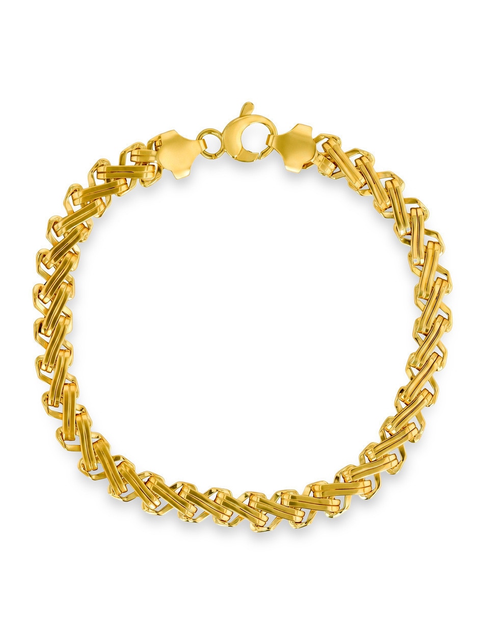 Pulsera de oro amarillo 10 K acabado brillante