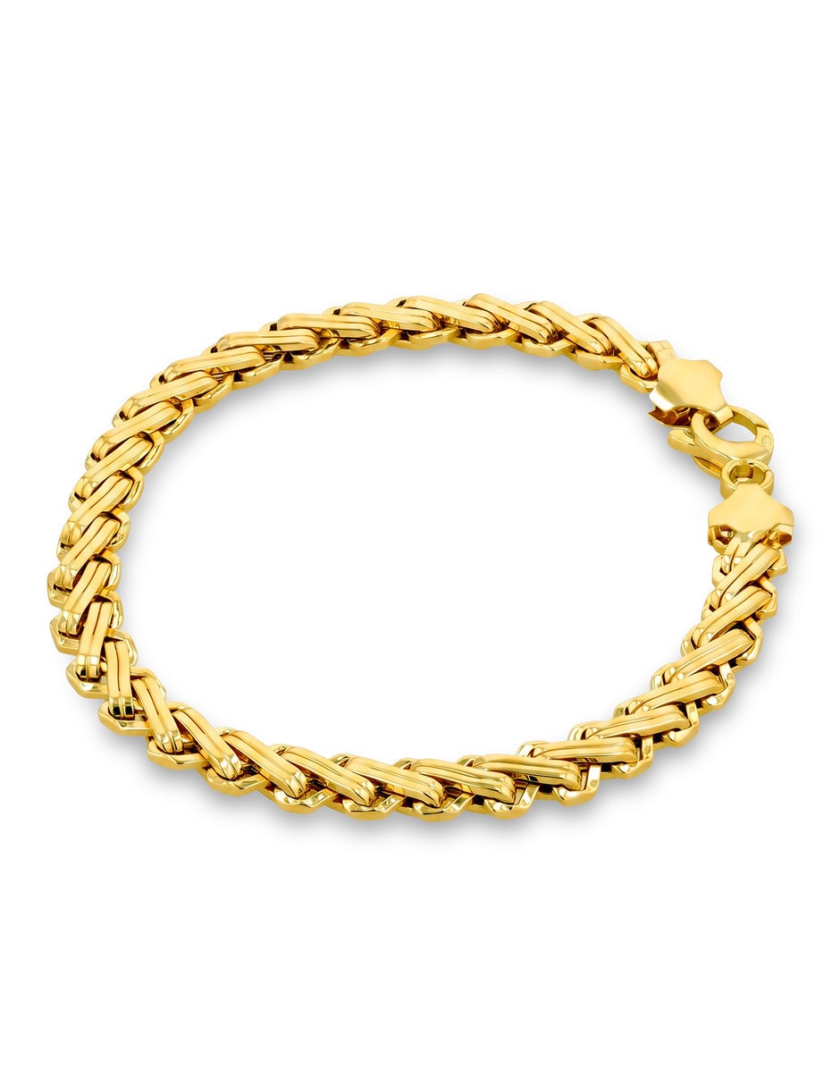 Pulsera de oro amarillo 10 K acabado brillante 4