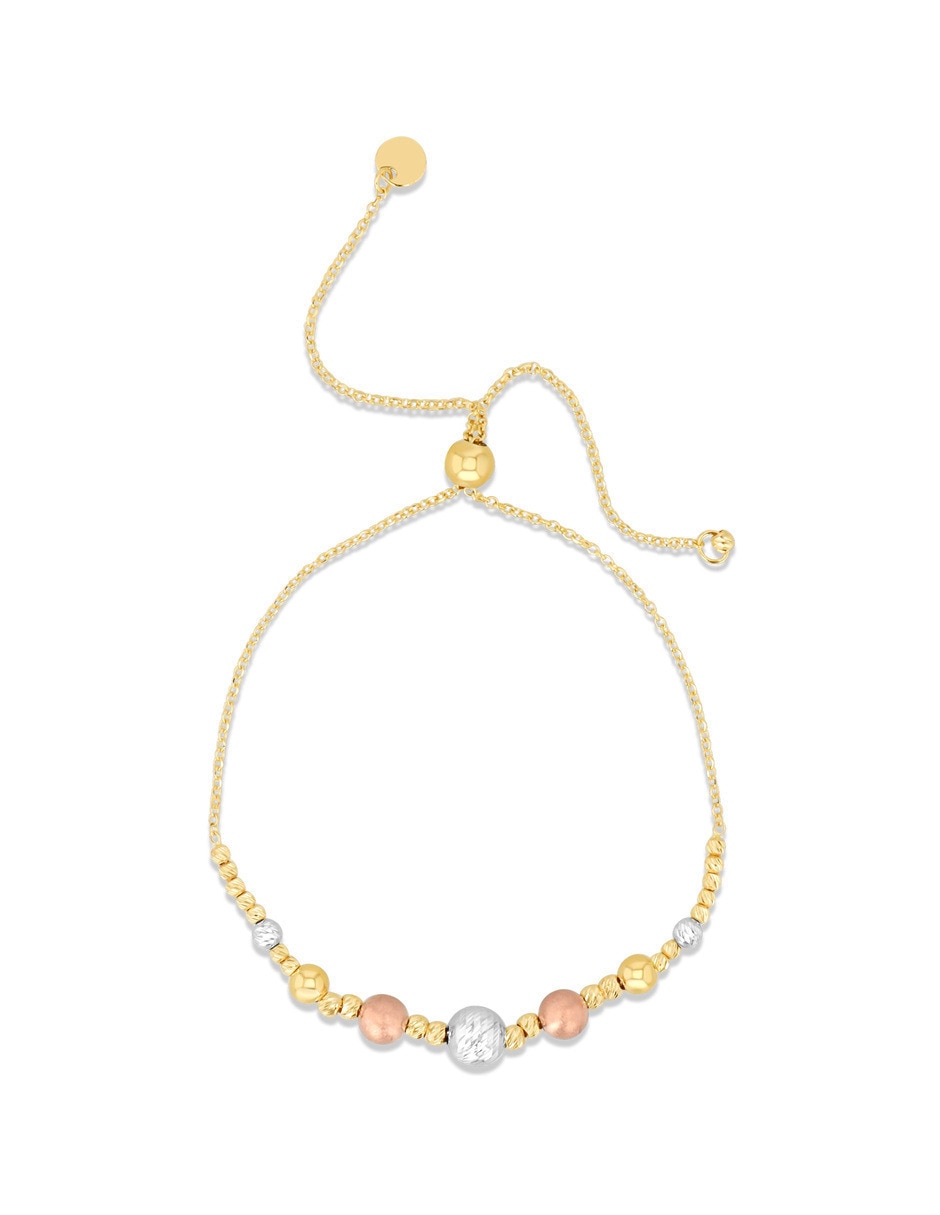Pulsera de oro florentino 14 K acabado brillante Pulsera de oro florentino 14 K acabado brillante