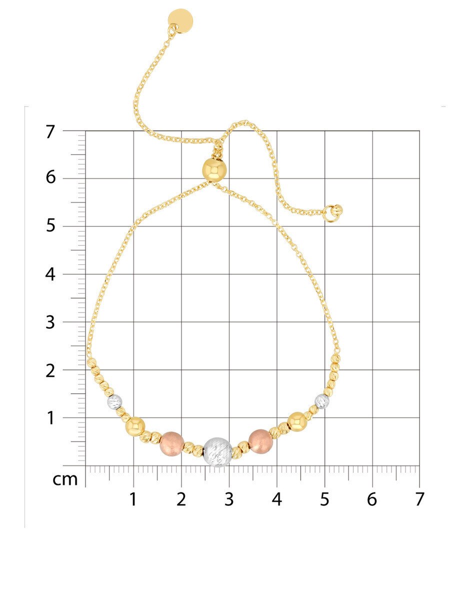 Pulsera de oro florentino 14 K acabado brillante 5