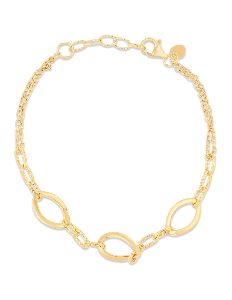 Pulsera de oro amarillo 10 K acabado brillante