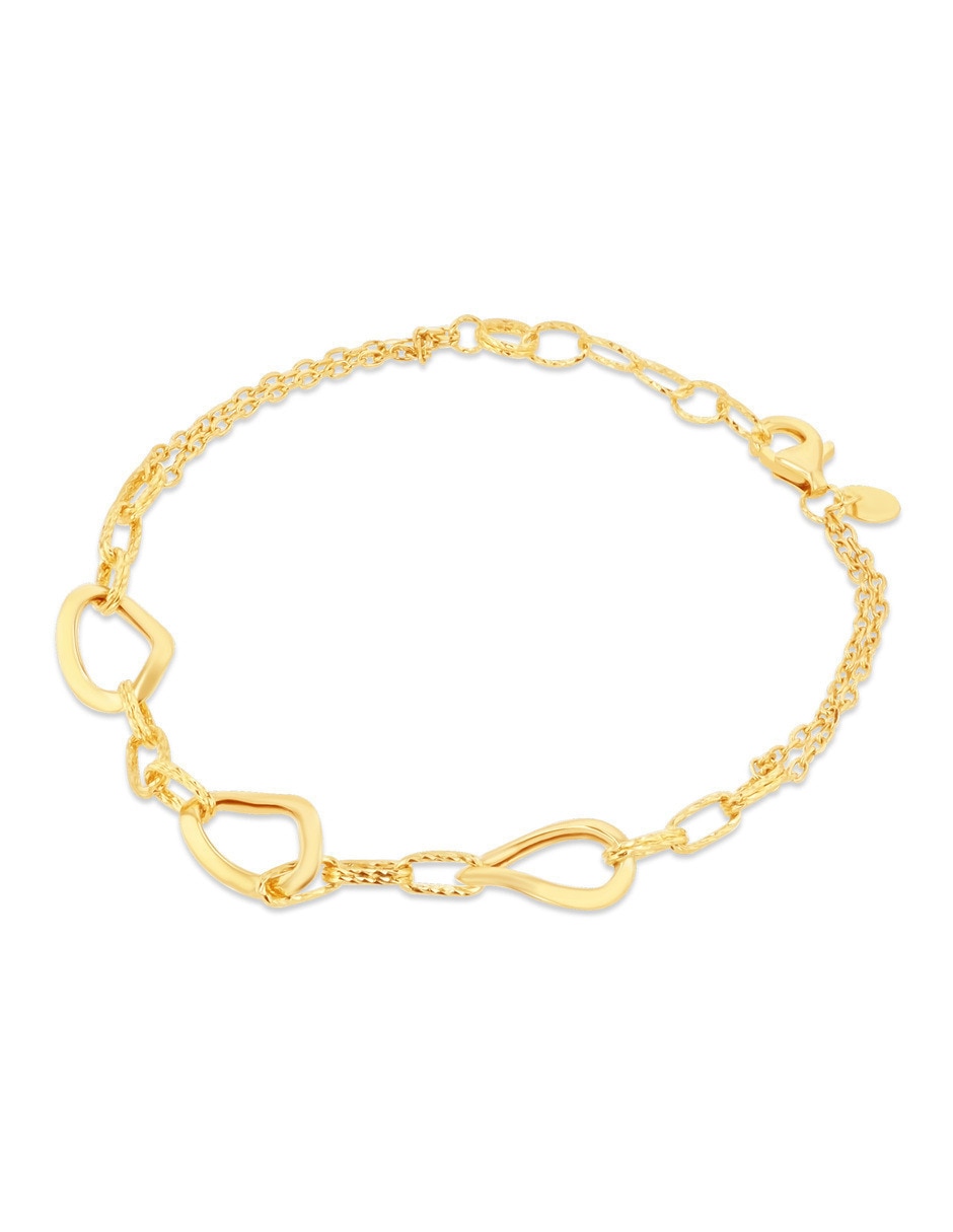 Pulsera de oro amarillo 10 K acabado brillante 4