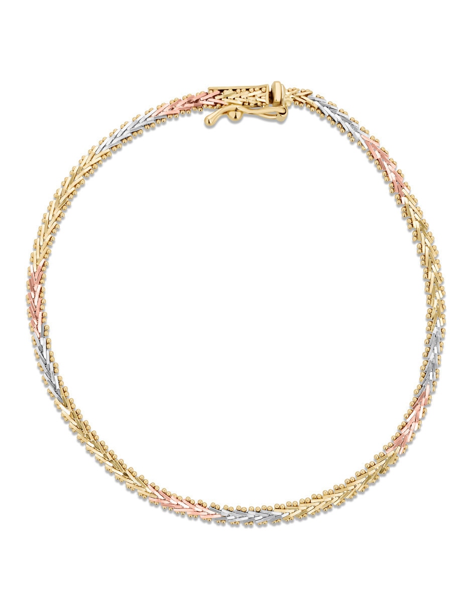 Pulsera de oro florentino 14 K acabado brillante Pulsera de oro florentino 14 K acabado brillante
