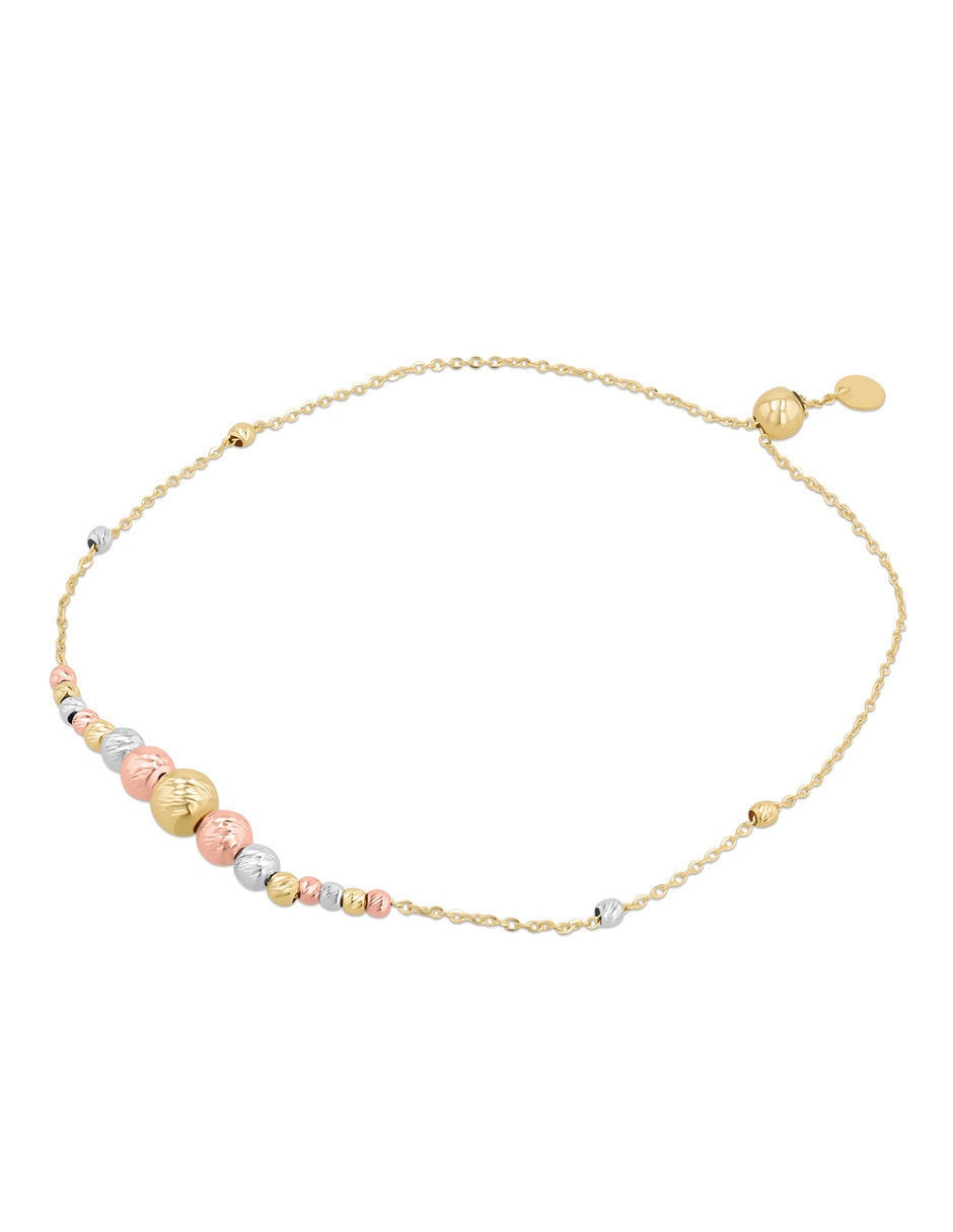 Pulsera de oro florentino 14 K acabado brillante 4
