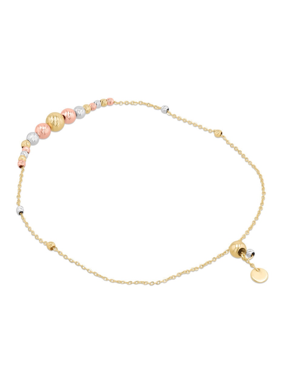 Pulsera de oro florentino 14 K acabado brillante 3