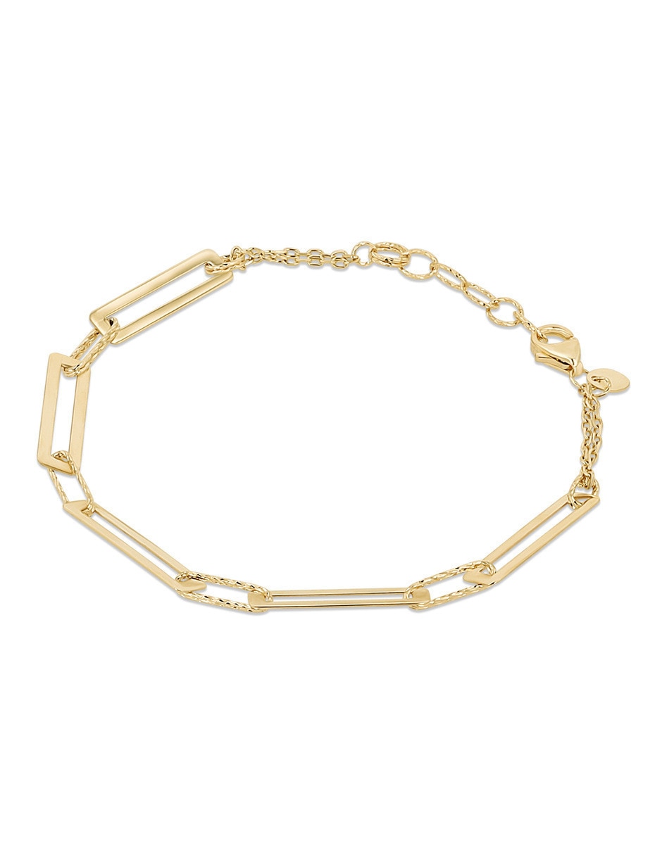 Pulsera de oro amarillo 10 K acabado brillante 4