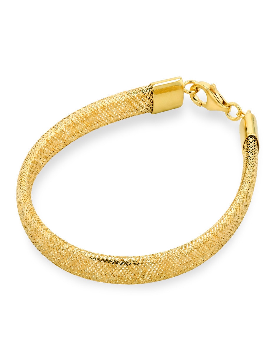 Pulsera de oro amarillo 10 K acabado brillante 4