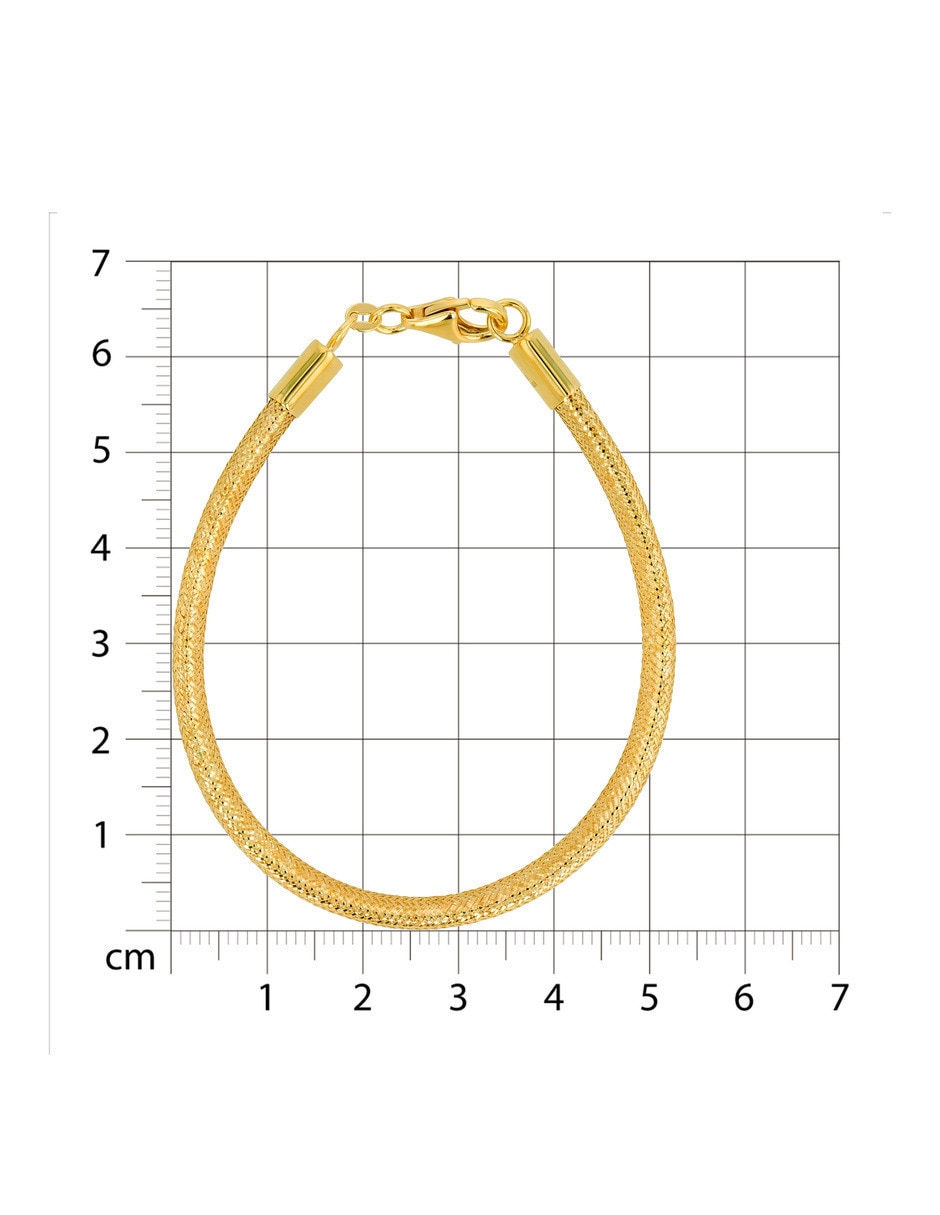 Pulsera de oro amarillo 10 K acabado brillante 5