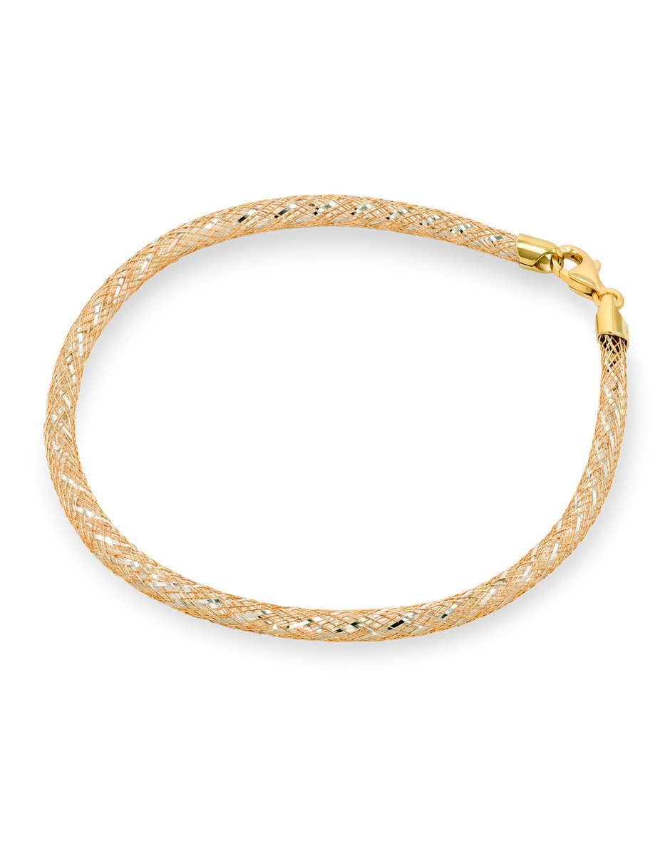 Pulsera de oro amarillo 10 K acabado brillante 4
