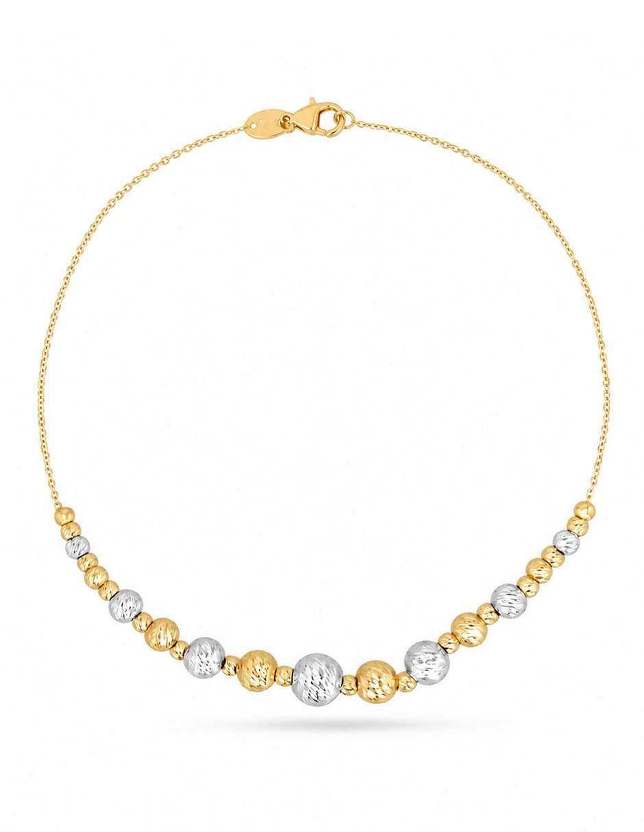 Pulsera de oro amarillo 14 K acabado brillante