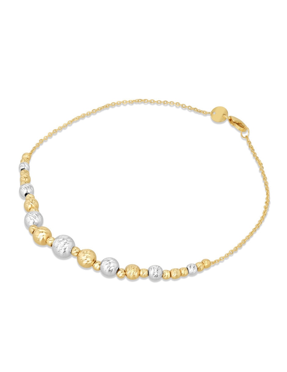 Pulsera de oro amarillo 14 K acabado brillante 4