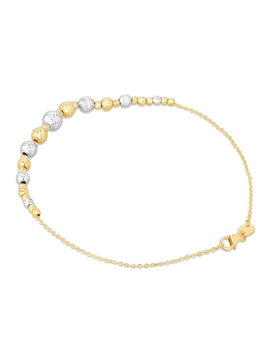 Pulsera de oro amarillo 14 K acabado brillante 3