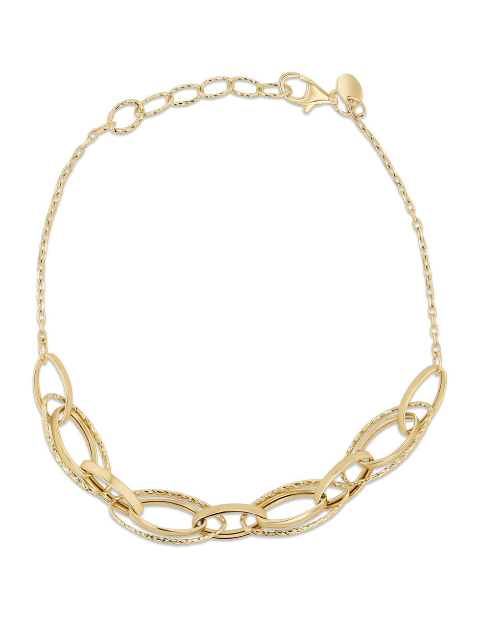 Pulsera de oro amarillo 10 K acabado brillante
