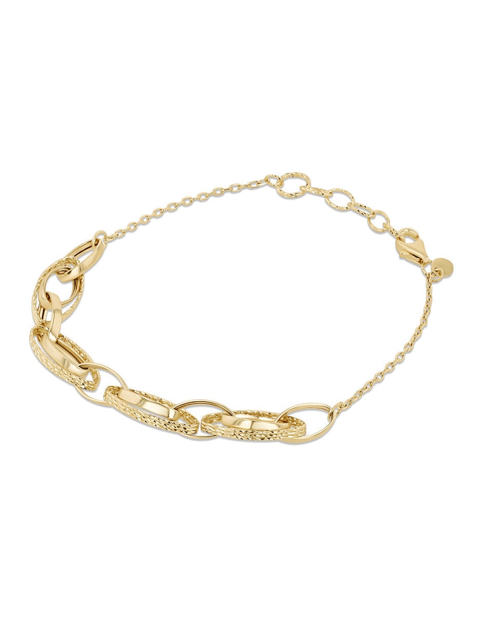 Pulsera de oro amarillo 10 K acabado brillante 4