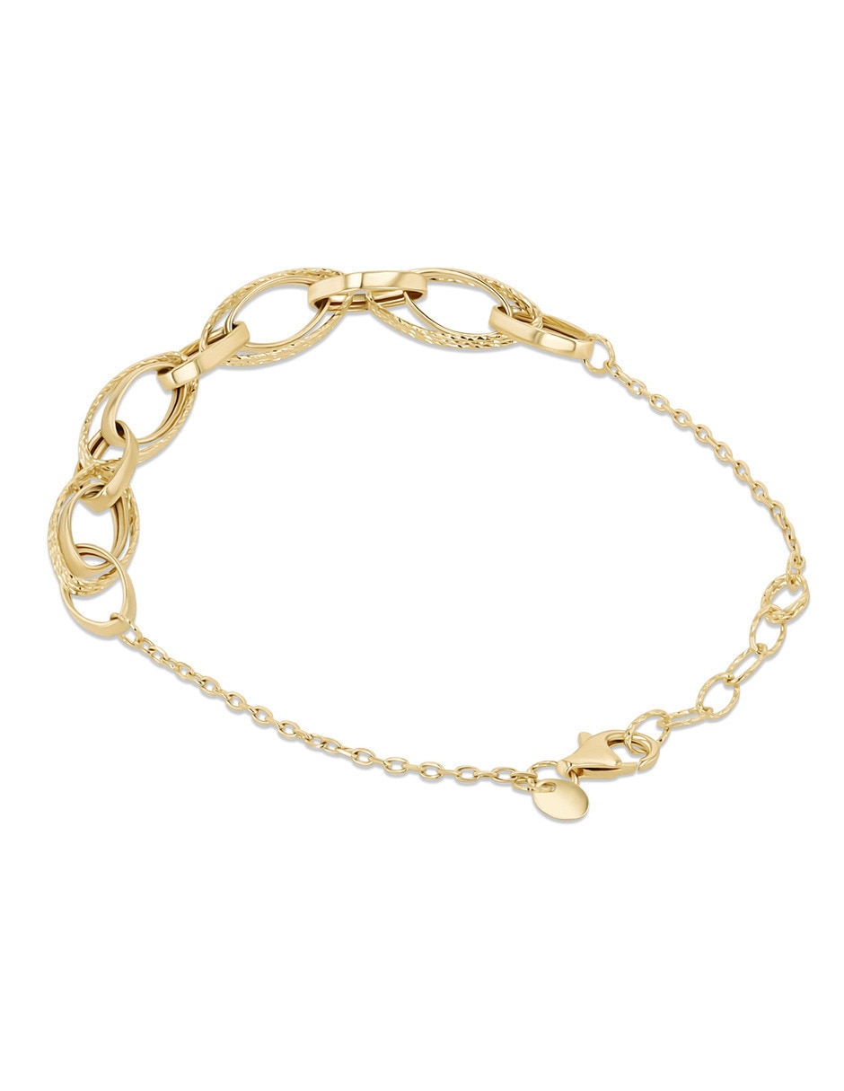 Pulsera de oro amarillo 10 K acabado brillante 3