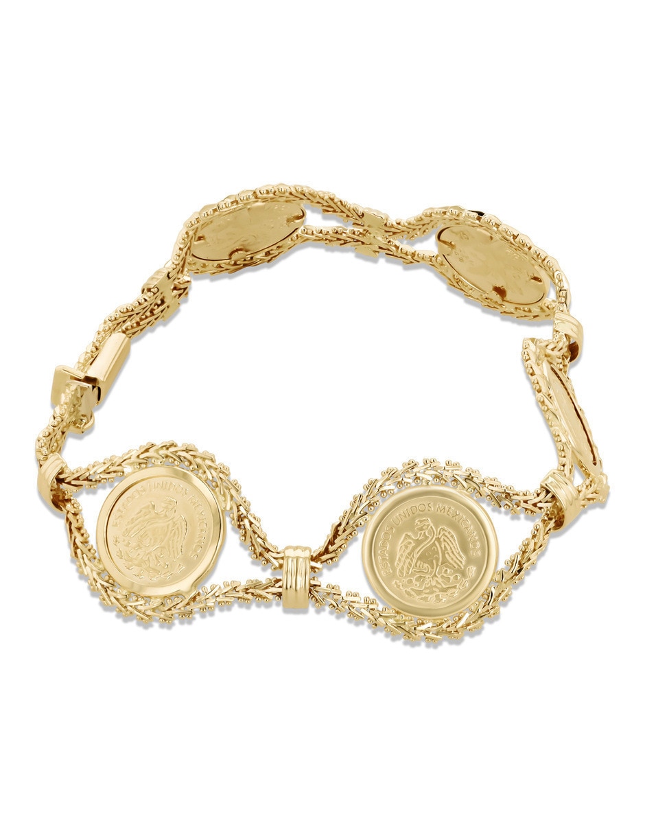 Pulsera de oro amarillo 14 K acabado brillante 4