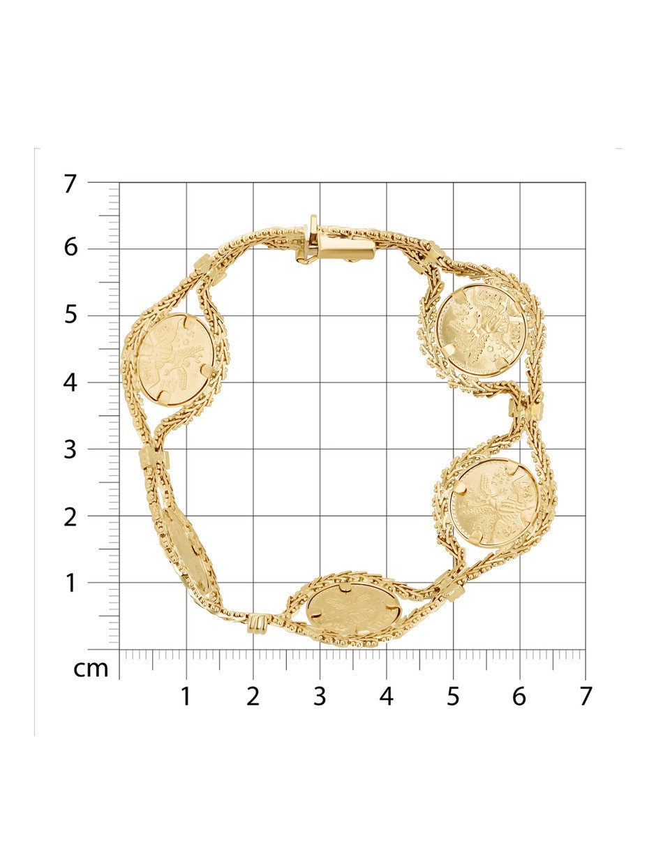 Pulsera de oro amarillo 14 K acabado brillante 5