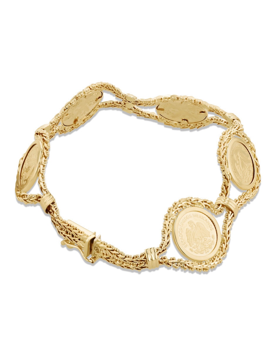 Pulsera de oro amarillo 14 K acabado brillante 3