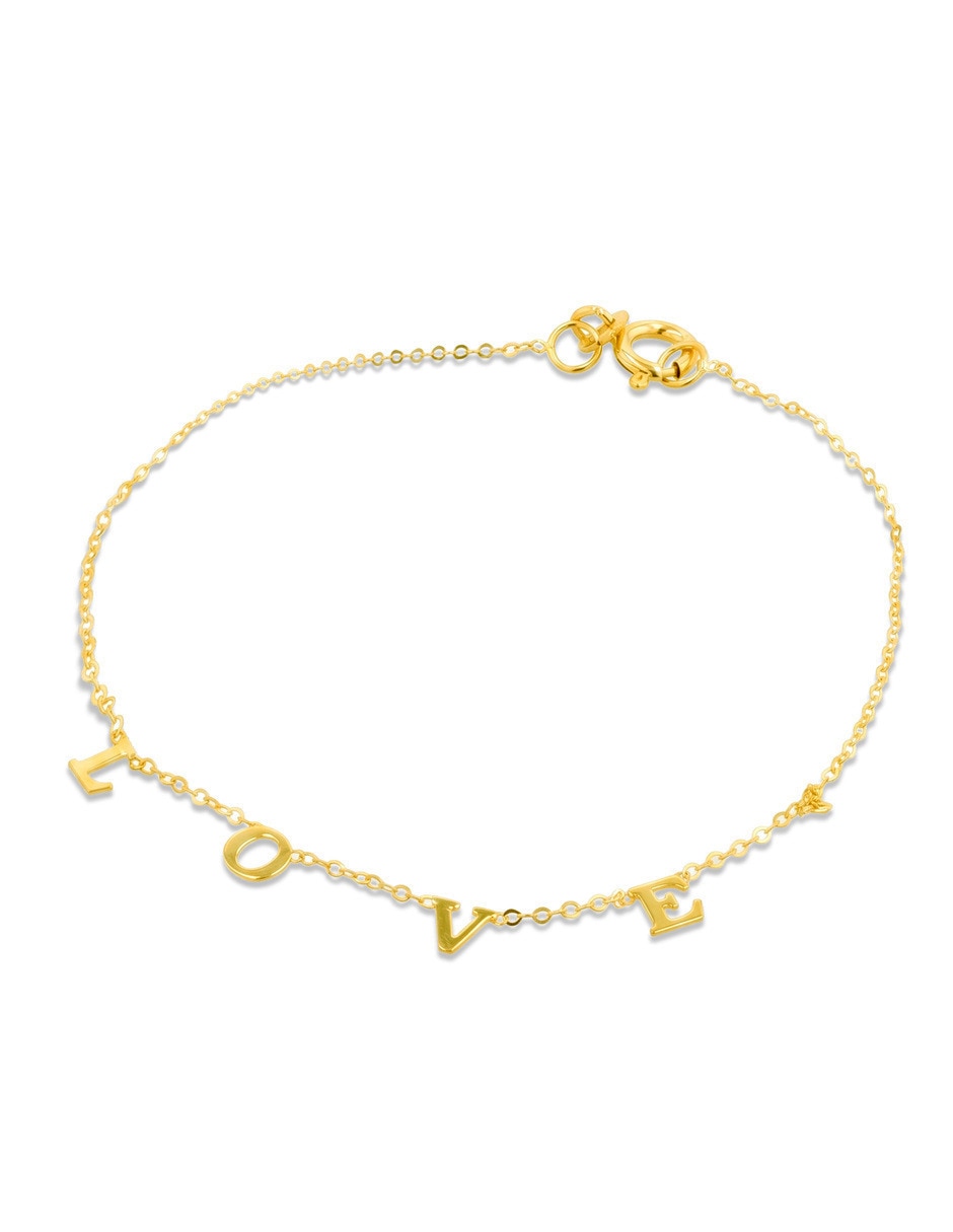Pulsera de oro amarillo 10 K acabado brillante 4
