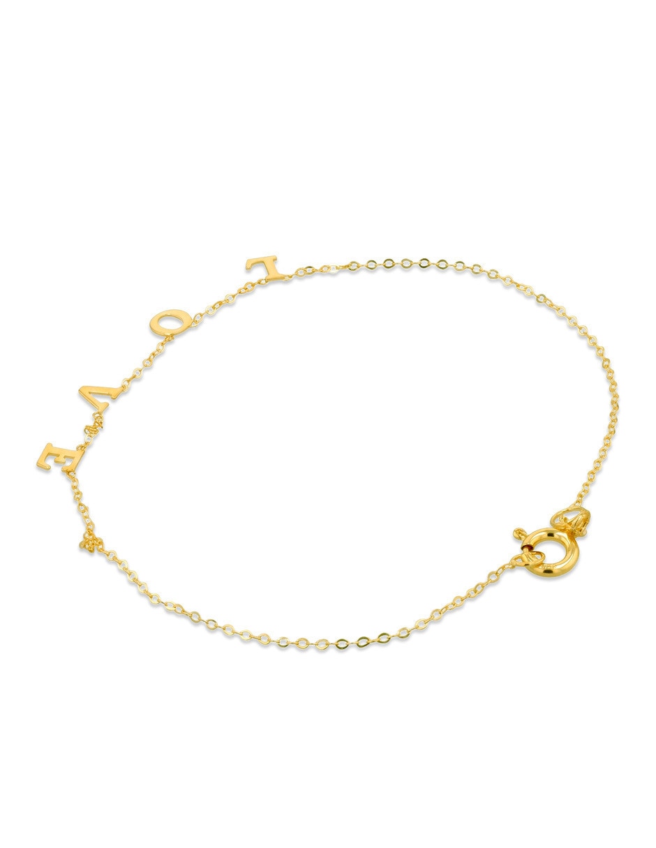 Pulsera de oro amarillo 10 K acabado brillante 3