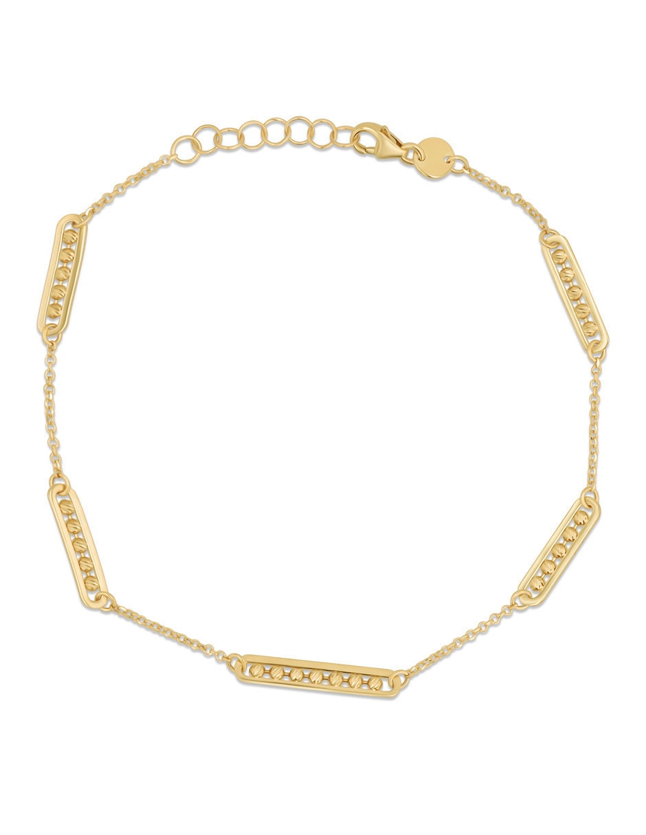Pulsera de oro amarillo 14 K acabado brillante