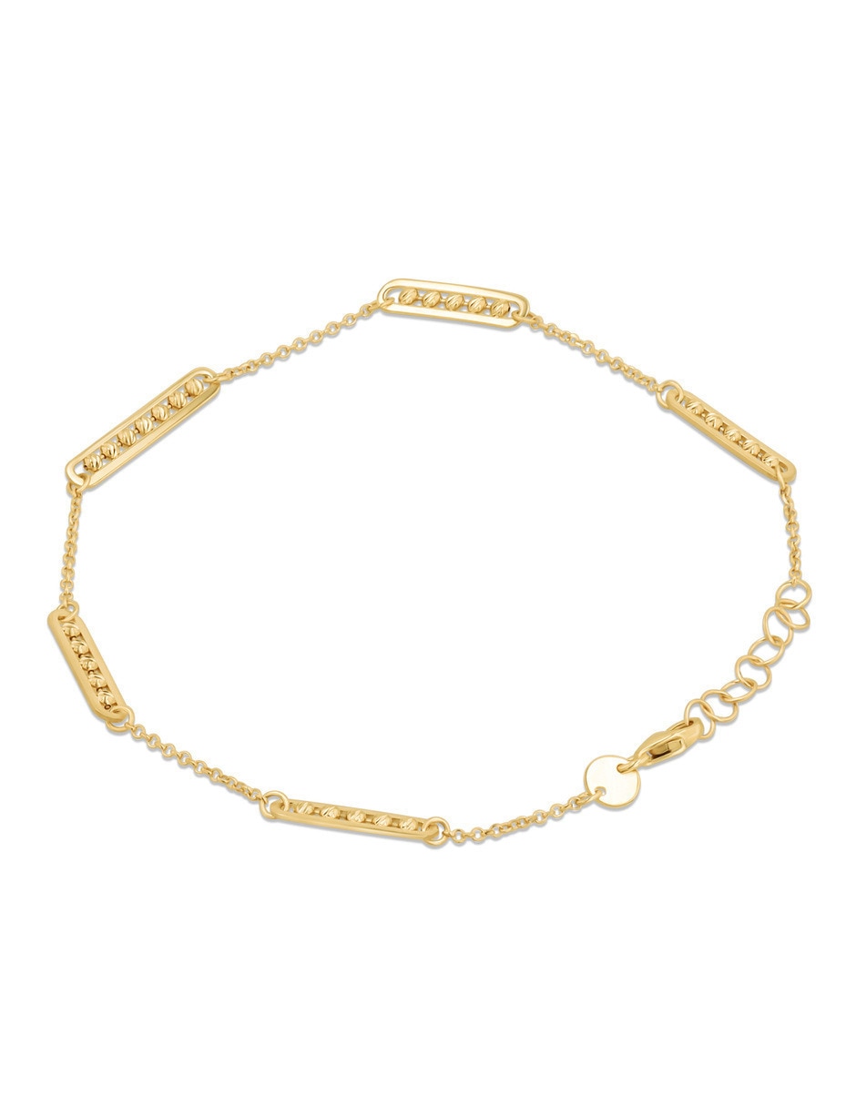Pulsera de oro amarillo 14 K acabado brillante 3