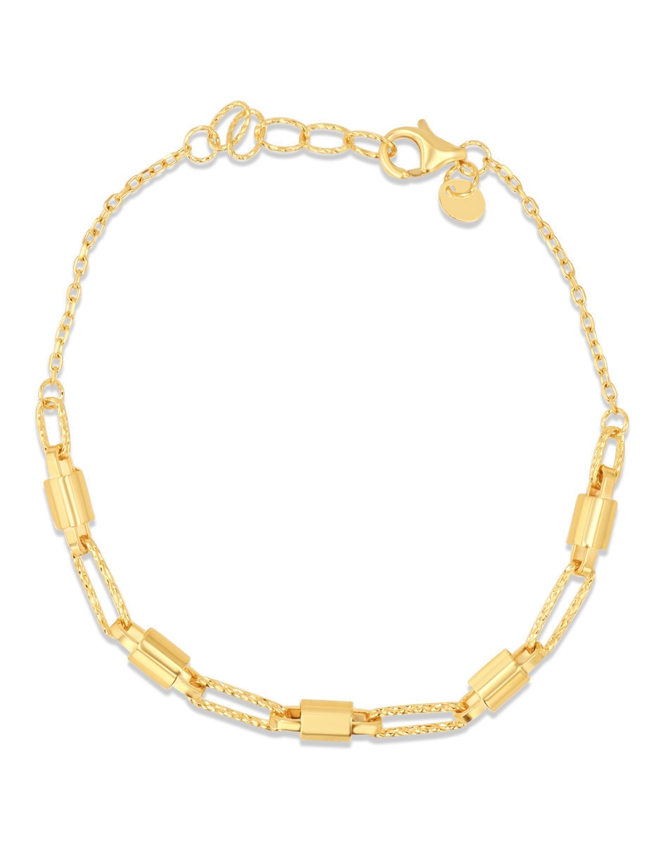 Pulsera de oro amarillo 10 K acabado brillante