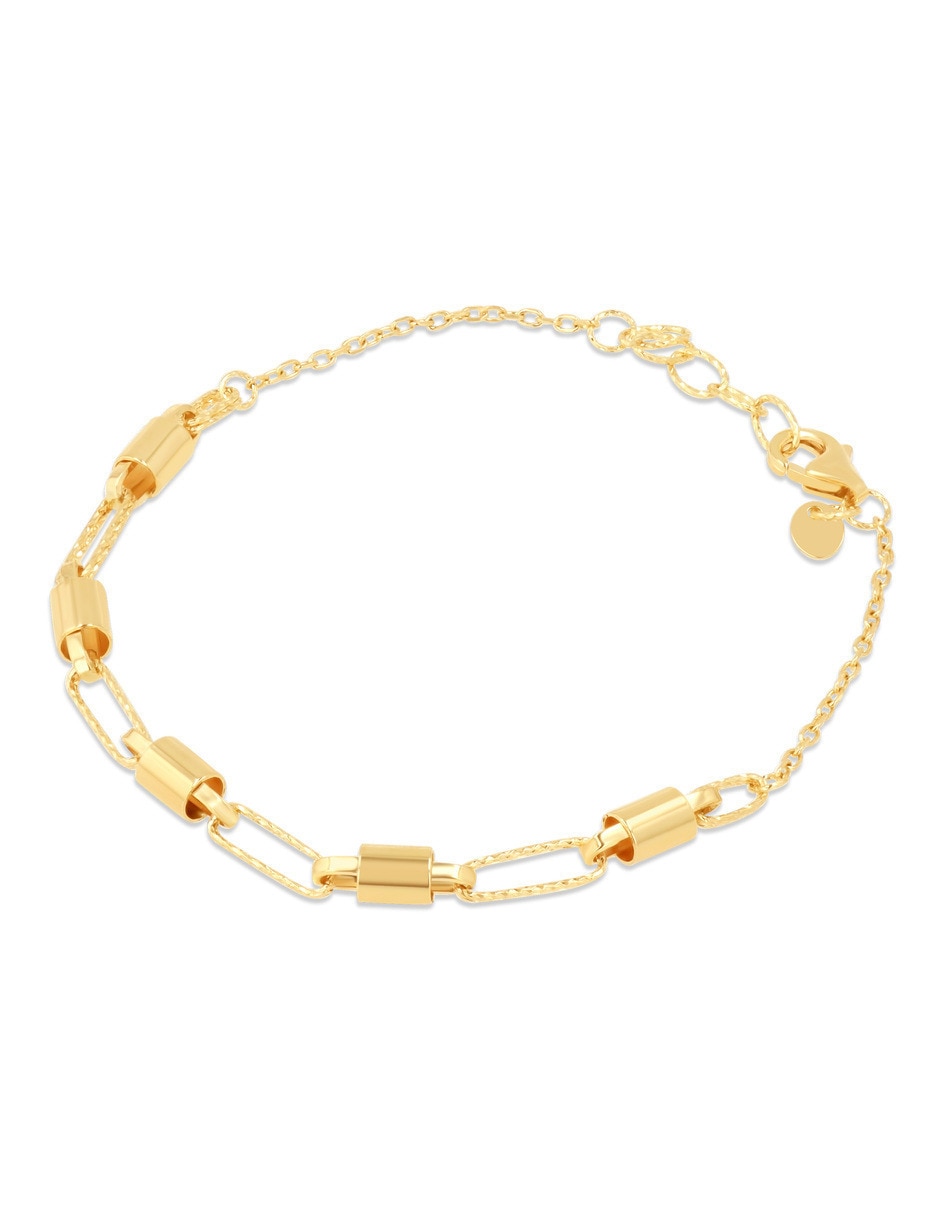 Pulsera de oro amarillo 10 K acabado brillante 4