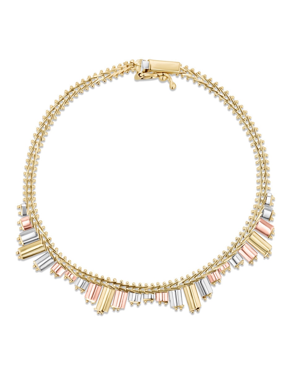 Pulsera de oro florentino 14 K acabado brillante Pulsera de oro florentino 14 K acabado brillante