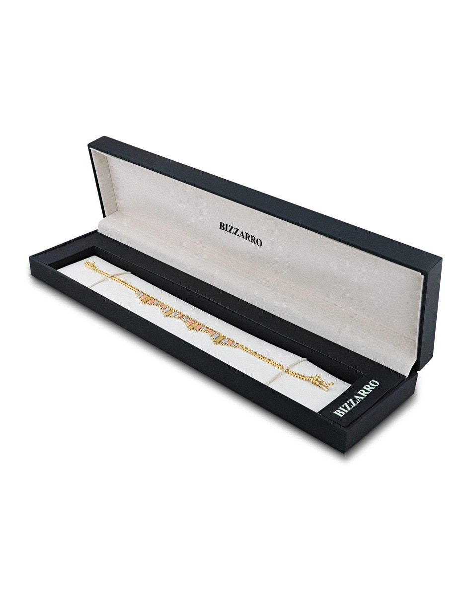 Pulsera de oro florentino 14 K acabado brillante 2