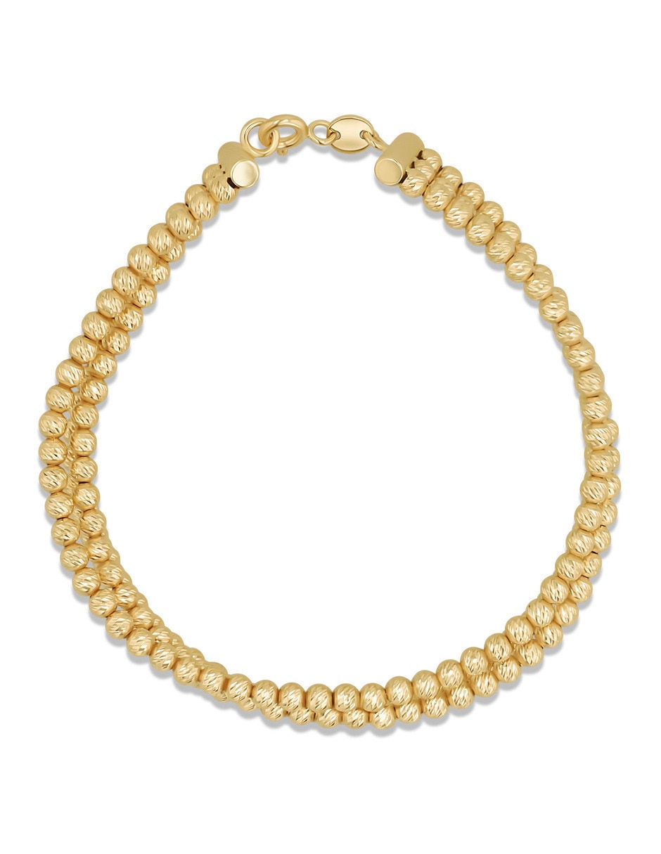 Pulsera de oro amarillo 10 K acabado brillante