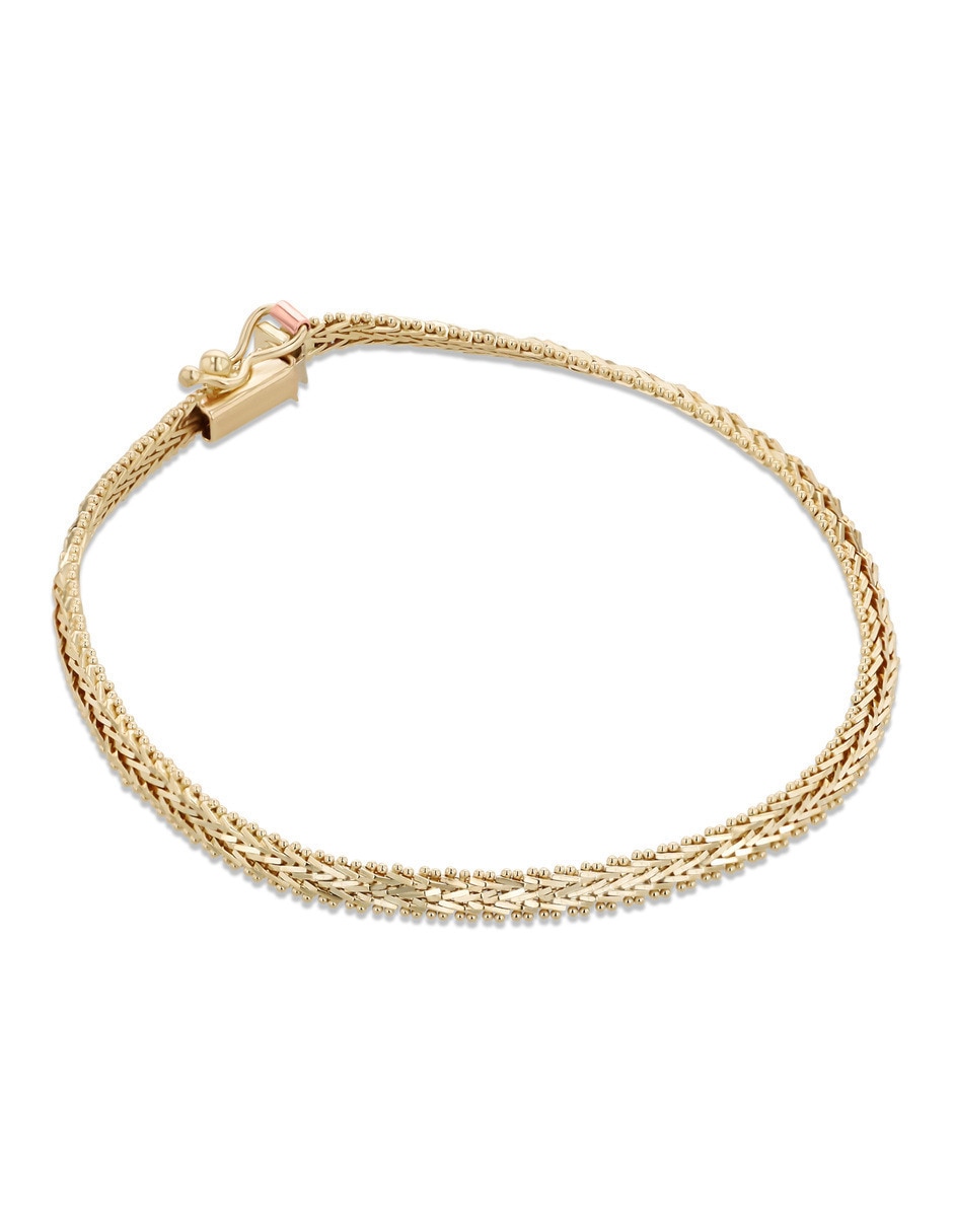 Pulsera de oro amarillo 14 K acabado brillante 4