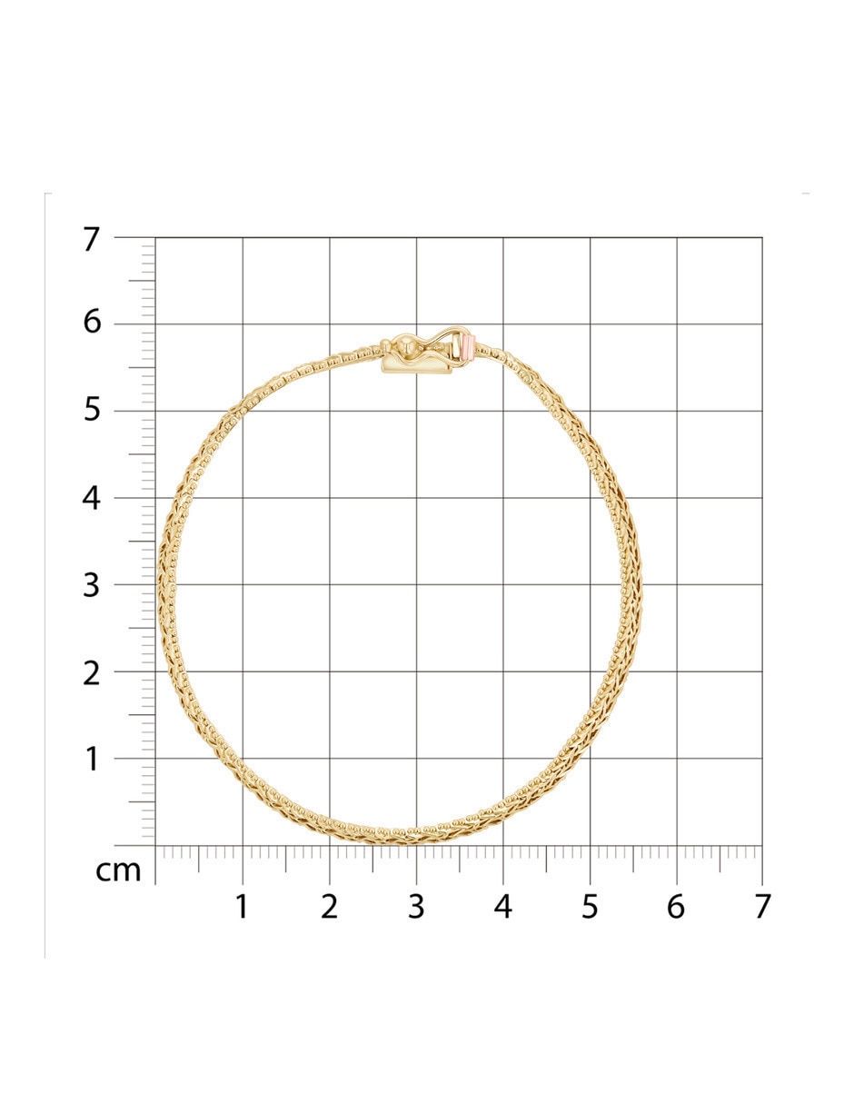 Pulsera de oro amarillo 14 K acabado brillante 5